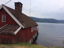 Abandoned bathing house close to my cabin outside Drammen Norway 
