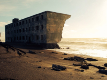Abandoned beach house Kamchatka Russia 