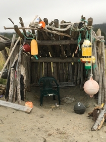 Abandoned beach shack in Oregon