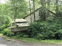 Abandoned Boat and House in Ketchikan AK