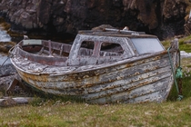 Abandoned Boat on the shores of Iceland 