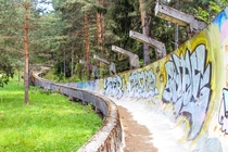 Abandoned bobsleigh track of the  Winter Olympics Sarajevo Bosnia-Herzegovina 