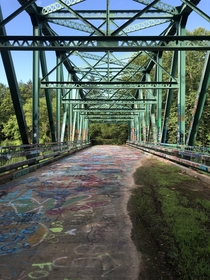 Abandoned bridge in what used to be Lambs Creek PA The Army Corps of Engineers bulldozed the village in the s and now it is a  mile walking trail