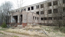 Abandoned building on the territory of a military unit