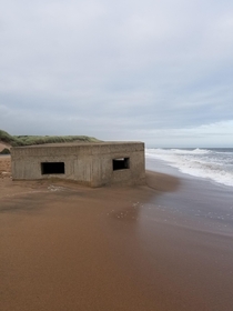 Abandoned bunker along the coast of Aberdeen Scotland