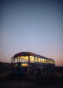 Abandoned bus rusting away in Eastern WA