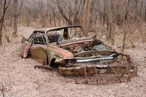 Abandoned car in woods near Chicago IL 