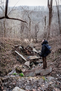 Abandoned Car Remains in Maryland Woods 