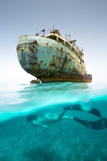 Abandoned cargo ship La Famille Express Turks and Caicos OC ryancline