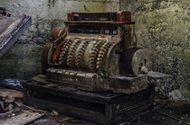 Abandoned cash register in a crumbling building Aberdeen WA   Paula M Smith