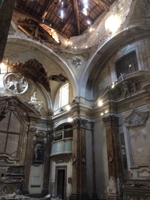 Abandoned church inside a hospital in Italy