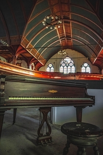 Abandoned church piano