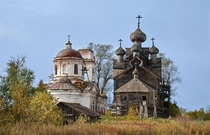 Abandoned churches in Paltoga Vologda Oblast Russia