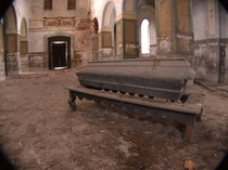 Abandoned Coffin in The Church