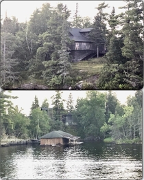 Abandoned cottage and boat house on Lake of the Woods Kenora Ontario photos taken while on the MS Kenora