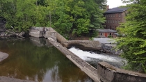Abandoned dam and factory in Coaticook Quebec 