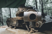 Abandoned- destroyed tank somewhere in Vietnam