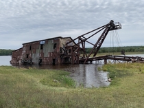Abandoned Dredge near Houghton Michigan Upvote for pics of the inside