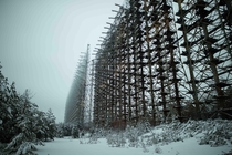 Abandoned Duga radar in Ukraine Built in  it was abandoned in  at the end of the Cold War