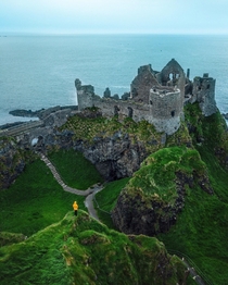 Abandoned Dunluce Castle in Northern Ireland