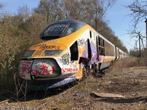 Abandoned Eurostar train