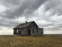 Abandoned farmhouse in rural Alberta