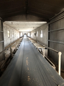 abandoned flour mill conveyer belt
