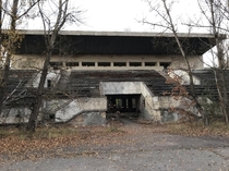 Abandoned football stadium in Pripyat
