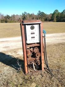Abandoned gas pump near my father in laws property