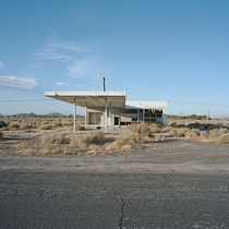 Abandoned gas station along hwy  near edwards air force base Photo by Eyetwist 