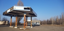 Abandoned gas station in Ukraine