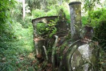 Abandoned Gold Mine Locomotive Darien Gap Panama 