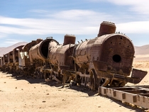 Abandoned Great Train Graveyard Uyuni Bolivia