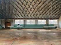 Abandoned Gymnasium With a Cool Ceiling