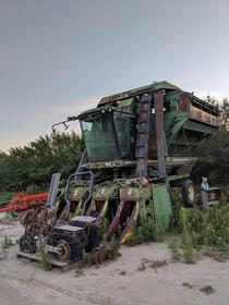 Abandoned harvester and mortor cycles