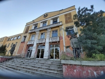 Abandoned headquarters of Bulgarias now defunct state uranium mining company Buhovo Bulgaria 