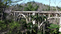 Abandoned High Bridge over Green River Gorge in NC 