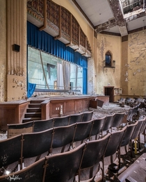 Abandoned High School Auditorium Midwest USA  IG the_sparkler