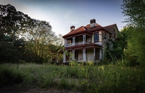 Abandoned home hidden in the woods in Texas
