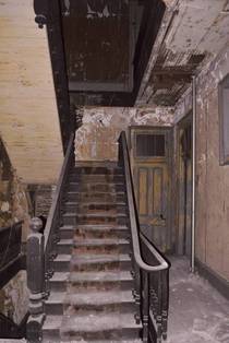 Abandoned Hotel staircase in the French Quarter New Orleans