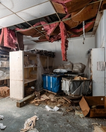 Abandoned hotel supply room