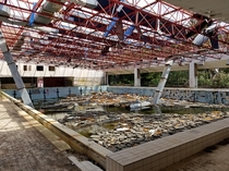 Abandoned hotel swimming pool Croatia 