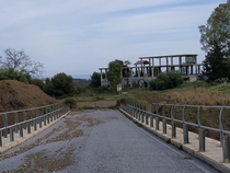 Abandoned house and road bridge in Mlaga Spain