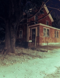 abandoned house in MA taken at night