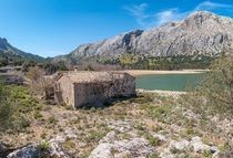 Abandoned house near a water reservoir Mallorca Spain