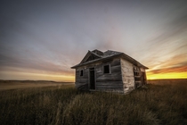 Abandoned house on the Midwestern prairie