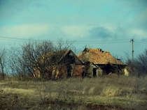 Abandoned houses in the Ukrainian countryside