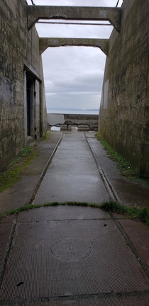 Abandoned -inch shore gun emplacement WA USA