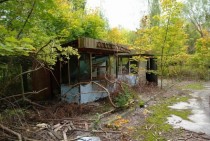 Abandoned kiosk in Pripyat 