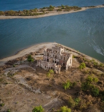 Abandoned Mansion on an island on Baqar Lake Pakistan